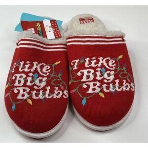 NEW Reef Tipsy Elves I Like Big Bulbs Christmas Slippers Size 5 Women’s Red